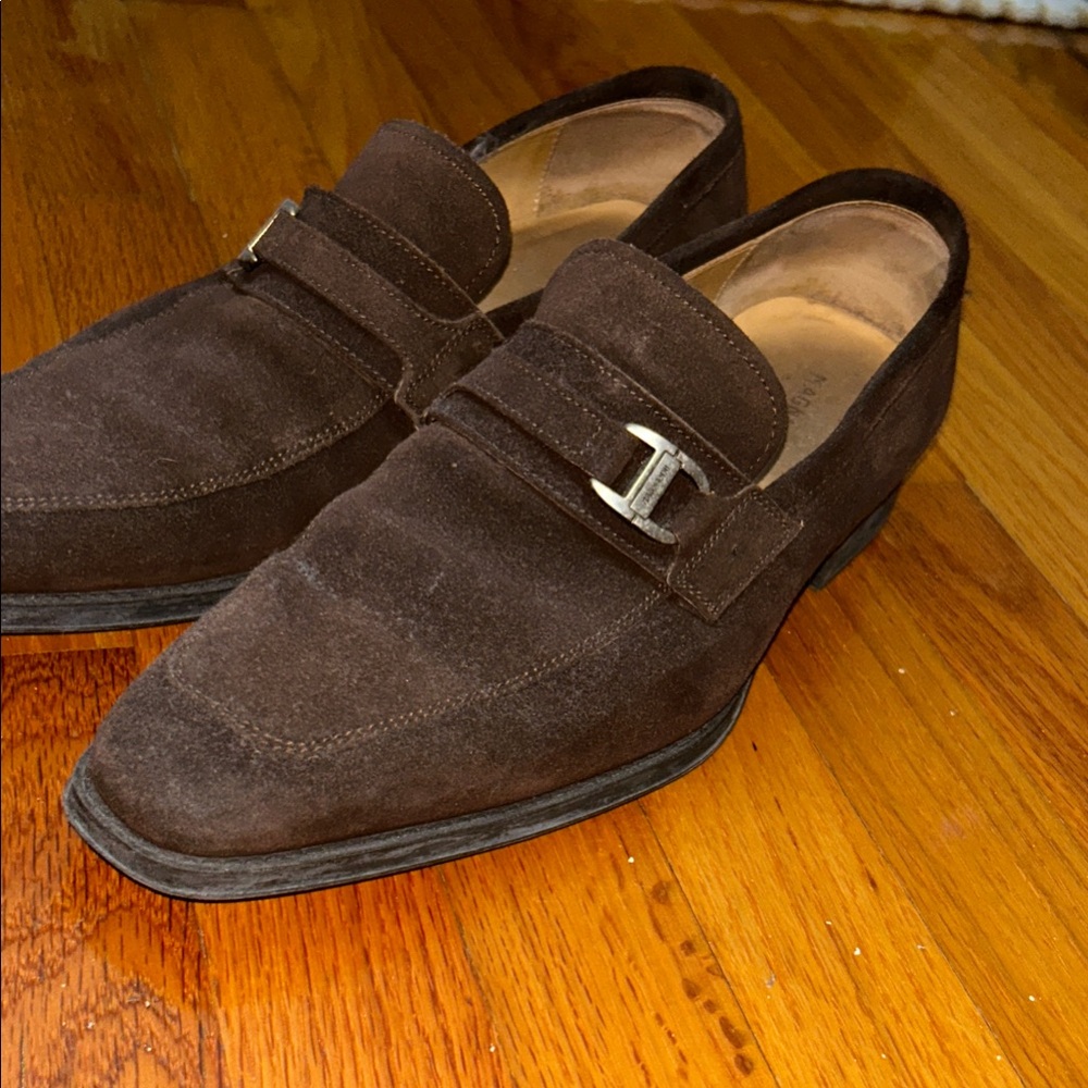 Magnanni Men's Brown Suede Loafers Sz 9.5